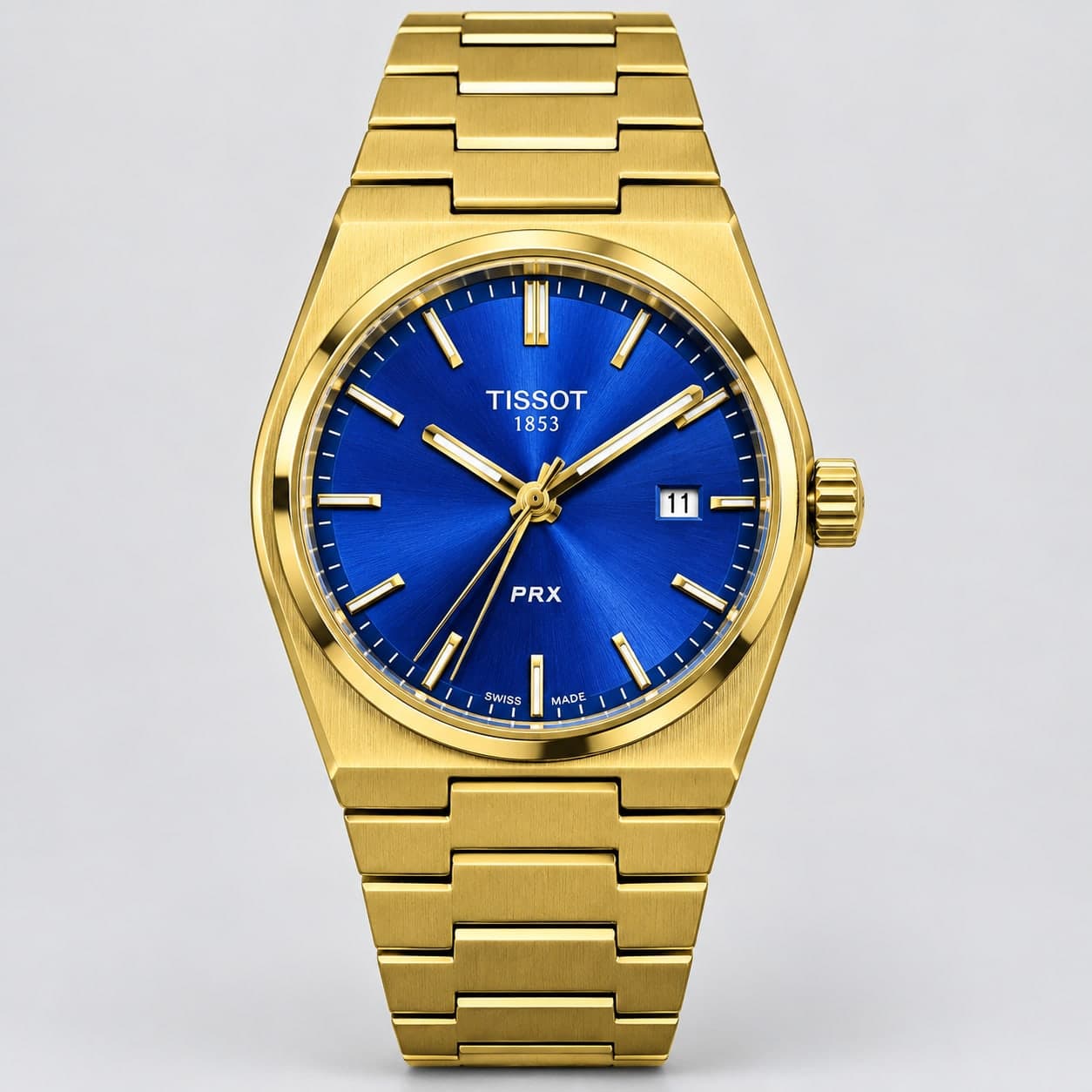 نظارة Tissot PRX – Or & Bleu، عرض مسطح
