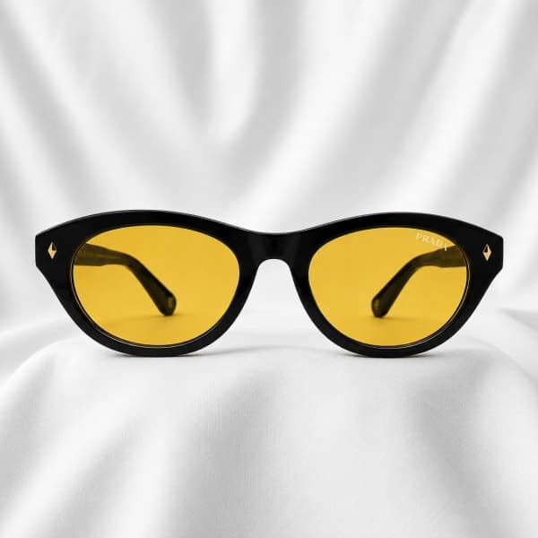 نظارة Prada Oval Acetate Sunglasses، عرض مسطح