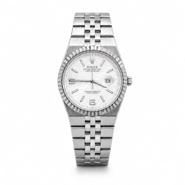 نظارة Land-Dweller Silver – Cadran Blanc، عرض مسطح