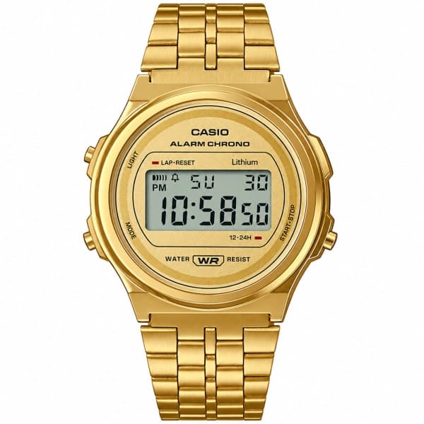 نظارة Casio A171 Vintage Digital، عرض مسطح